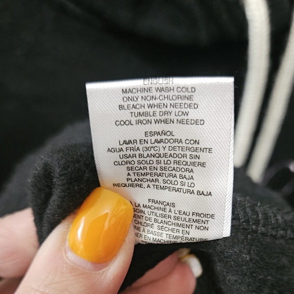 Russell Athletic Black Purple Heavy Fleece Lined Long Sweatshirt Hoodie XLarge - Picture 13 of 13